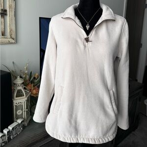 32 Degrees Cream Quarter-Zip Fleece Pullover